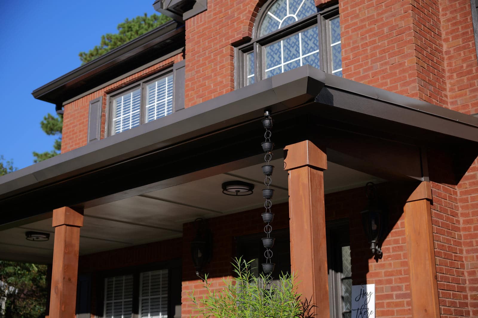Seamless rain gutters installed on a home in Atlanta, GA